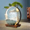 Zen-Brunnen für Heim- und Bürodeko, Beruhigender Entspannender Tischbrunnen mit LED, Moderner Zimmerbrunnen zur Stressreduzierung