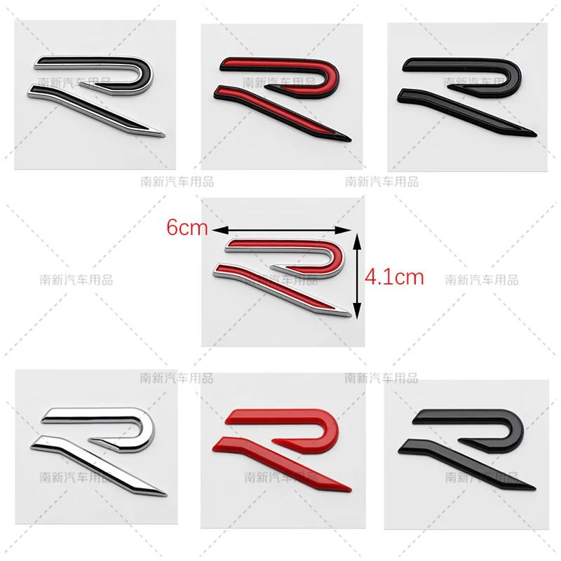 YKPSC1 VW 2026 Hot 3D ABS New R Badge Rear Trunk Emblem Car Stickers Decal For VW Volkswagen Golf 6 7 8 GTI MK6 Mk7 MK8 Car Styling Acc