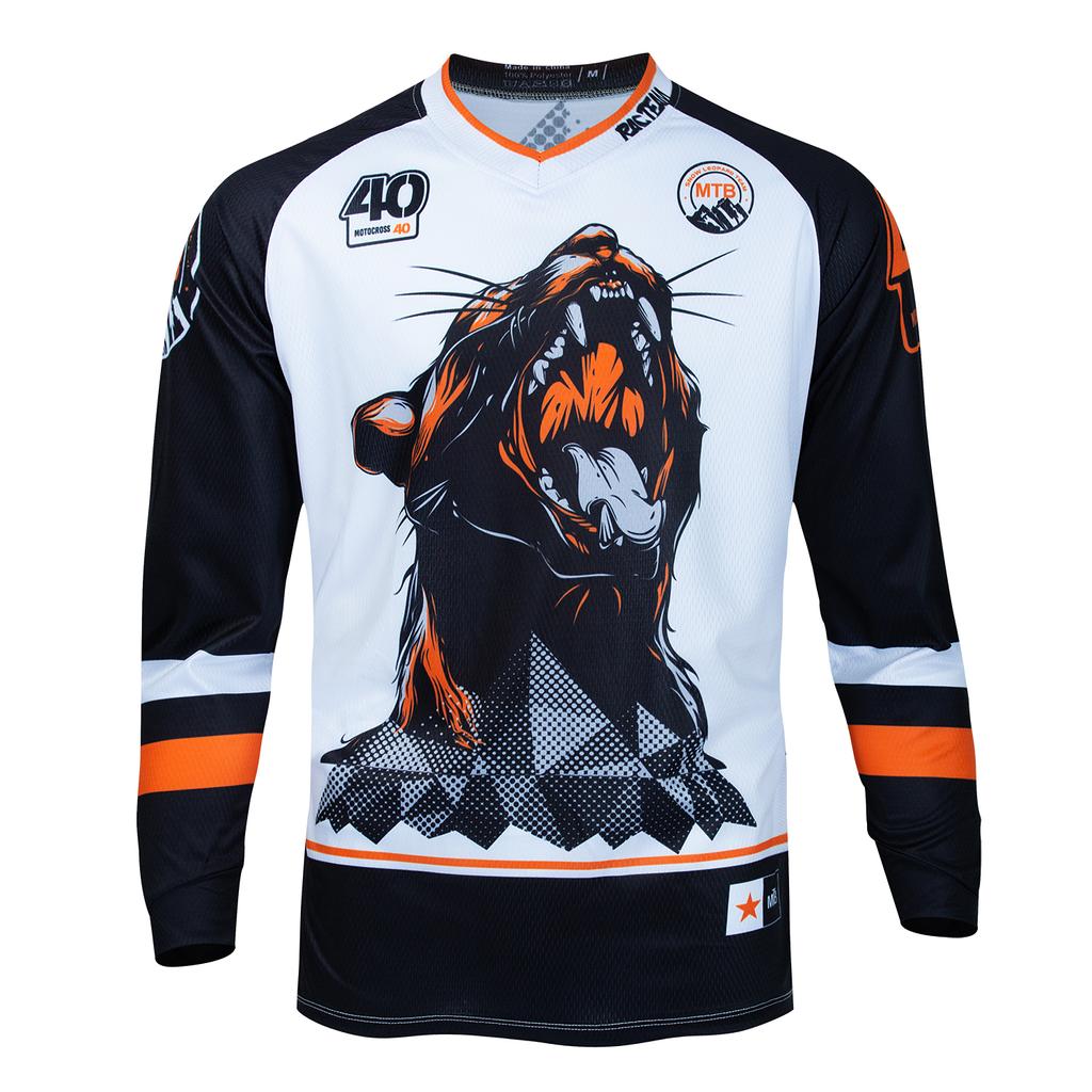 Motocross-Shirt Langarm-Downhill-Trikot Offroad-Fahrrad-Renn-T-Shirt Quick Dry Radfahren Enduro Polera Mtb Racing Jersey