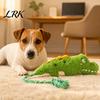 Puppy Soothing Gum Teething Tool Plush Crocodile Dog Toy, Squeaky Stuffed Chew Interactive Tug Toy of War for Teething, Small Medium Dogs Anxiety