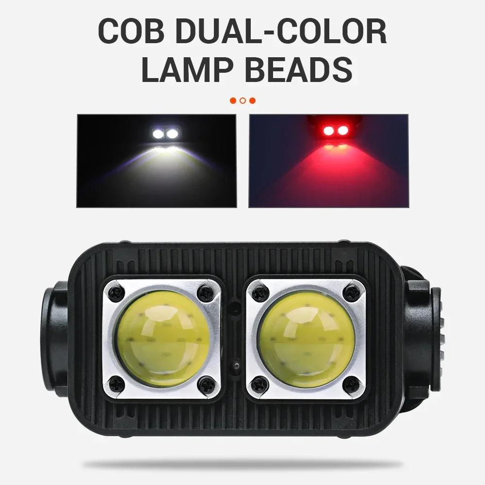 Superhelle Mini COB Stirnlampe Typ-C Aufladung Scheinwerfer 300LM 18650 Stirnlampe Camping Notfall Tragbare Wasserdichte Laterne