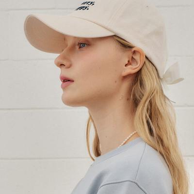 YUPPE RIBBON BALL CAP_IVORY