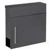 Anthracite Fenced Postal Mailbox Stainless Steel Drop Box
