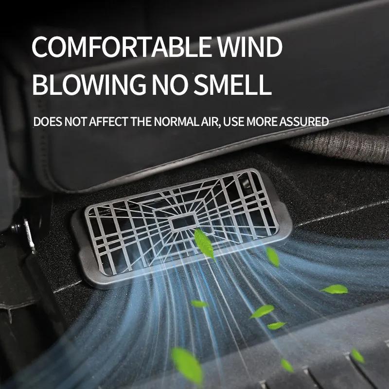 Rear Air Vent Cover For Tesla Model Y Model 3 Highland Upgrade Backseat Conditioning Outlet Protection Grille Mask Decoration