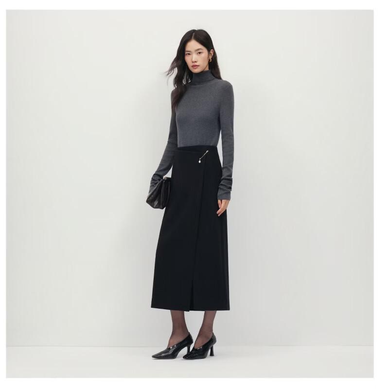 VERO MODA Women's Pin-Detail Side Slit Straight Skirt