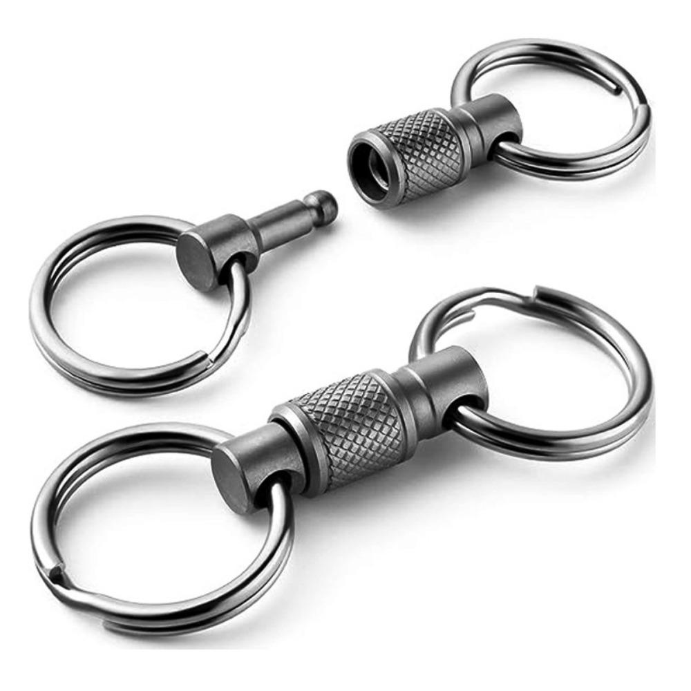360 Degree Rotation Quick Release Keychain Fast Release Mechanism Multifunctional Design Quick Pull Keyring Aluminum Alloy