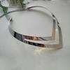 Geometric Hollow Metal Torques Women Trendy Simple Smooth Choker Necklaces Plated Collars Necklace
