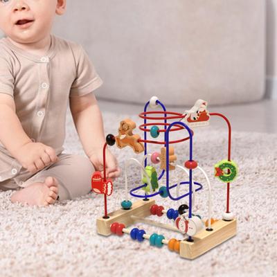 Bead Maze Toy Counting Preschool Early Math Family Fun Wooden Educational Circle