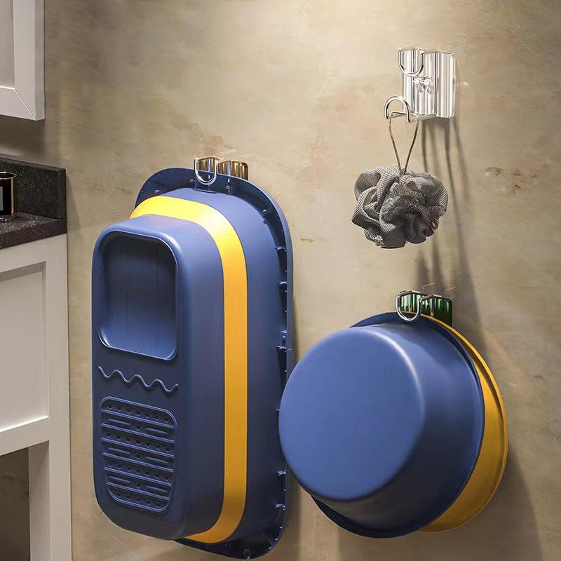 Nerezový háček na umyvadlo Kuchyň Koupelna Beze stopy Silná lepicí držák Multifunkční bezvrtací úložná police