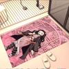 Demon Slayer Print Rug, Washable Floor Carpet, For Entryway Dorm Laundry Room Office Study, Home Decor Birthday Christmas Gift