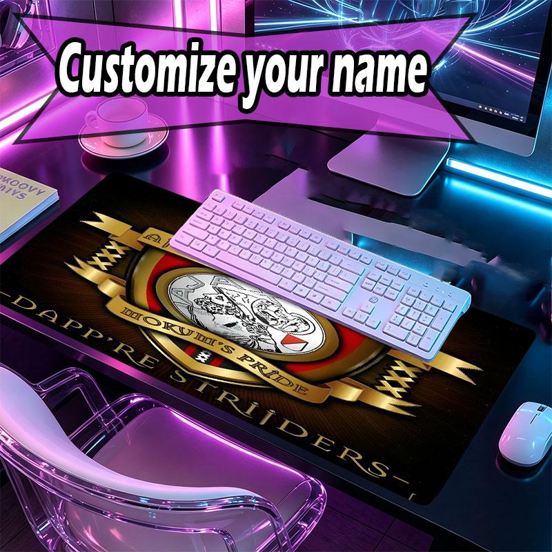 Custom Name Personalized Ajax Pattern Mousepad, Laptop PC Desk Mat, Decorative Desk Mat for Home Keyboard Pad Gift