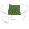 Artificial Grass Bird Swing Mat Round/Square Shape Natural Hamster Sleep Bed with Hooks Decorative Foraging Mat Toys