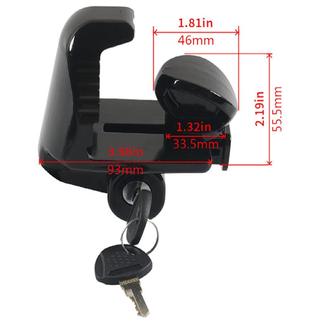 Mechesa RV Hitch Lock for Travel Trailer, Boat Trailer Lock, Trailer Coupler Lock Set