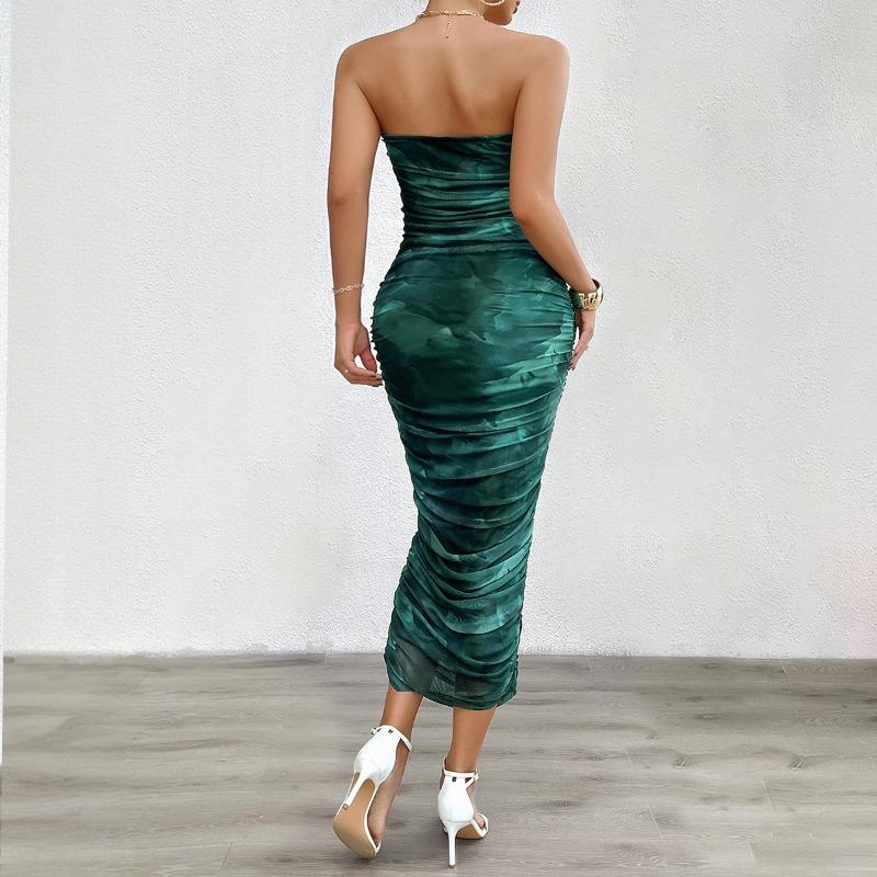 Dámské jarní a letní temperamentní zeštíhlující šaty s čistou touhou otřít hrudník a závratěmi