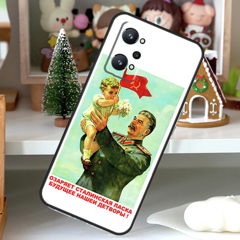 Vintage Stalin USSR CCCP For OPPO Realme C55 C35 C33 C31 C30 C25 C21Y C11 GT Neo 5 3T 2T Realme 10 9 11 Pro Plus Case