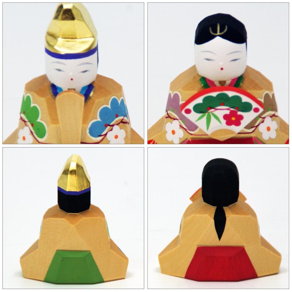 Osaka Choseido Hina Compact Wooden Itto Two 5 Tier Name Wooden Tag Bonus Included Made In Hina Urara Five Person Ornament Doll, Mini, Carving, Tiers,