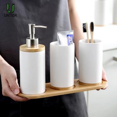 Keramik Badezimmer Zubehör Set Mode Seifenspender Zahnbürstenhalter Becher Keramik Haushalt Badezimmer Produkt