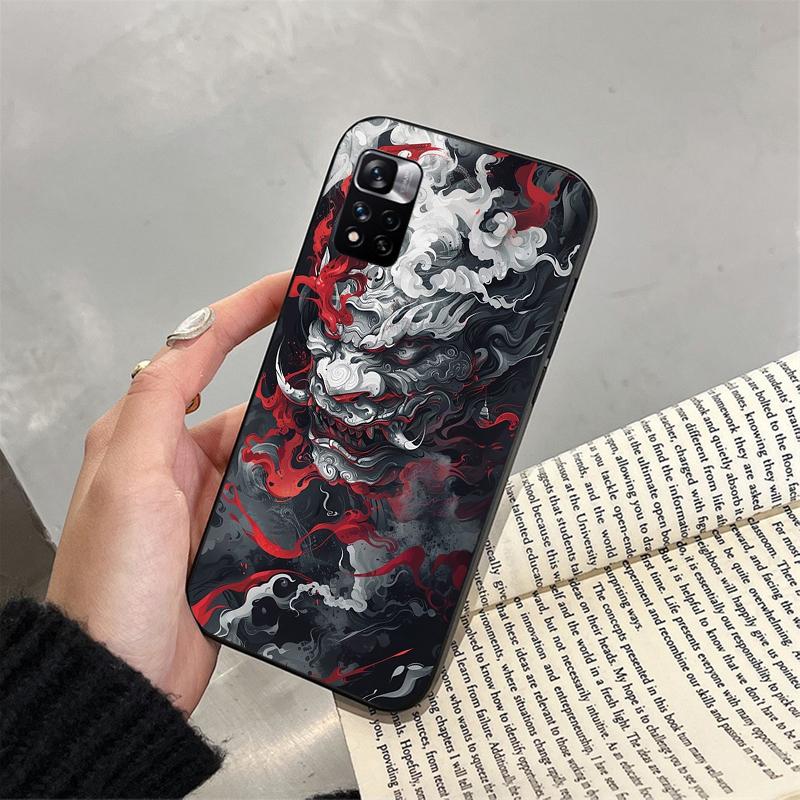 

Japanese Oni Mask Devil Art Funda Phone Case For Xiaomi Redmi note 14 Pro 14 13 12 11 10 Pro 14S 12S 11S Redmi 14C 13C 10 Redmi Note 12S