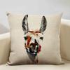 Watercolor Animal Horse Chicken Lizard Cow Antelope Decorative Pillow Case 45x45cm Cushion Cover for Sofa Home Decor