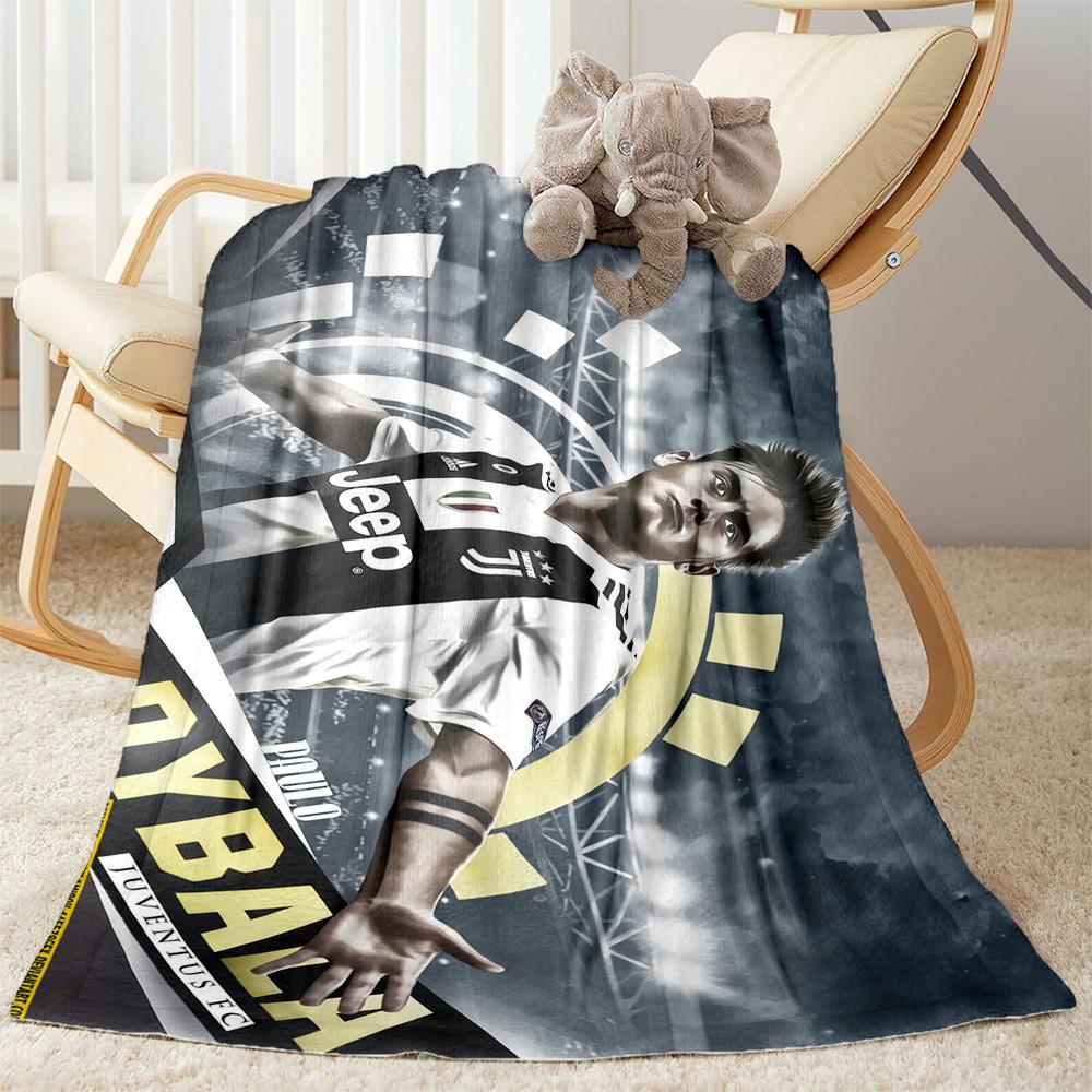 Football Stars Action Blanket Ultra-Soft Perfect for Livingroom Chair Seaside for All Seasons Playful Design Suitable for Gifting Relatives and Friend