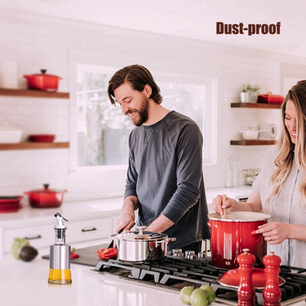 Vinegar Olive Oil Stainless Steel Oil Kettle Seasoning Storage Dispenser Cooking Tools Wine Bottle