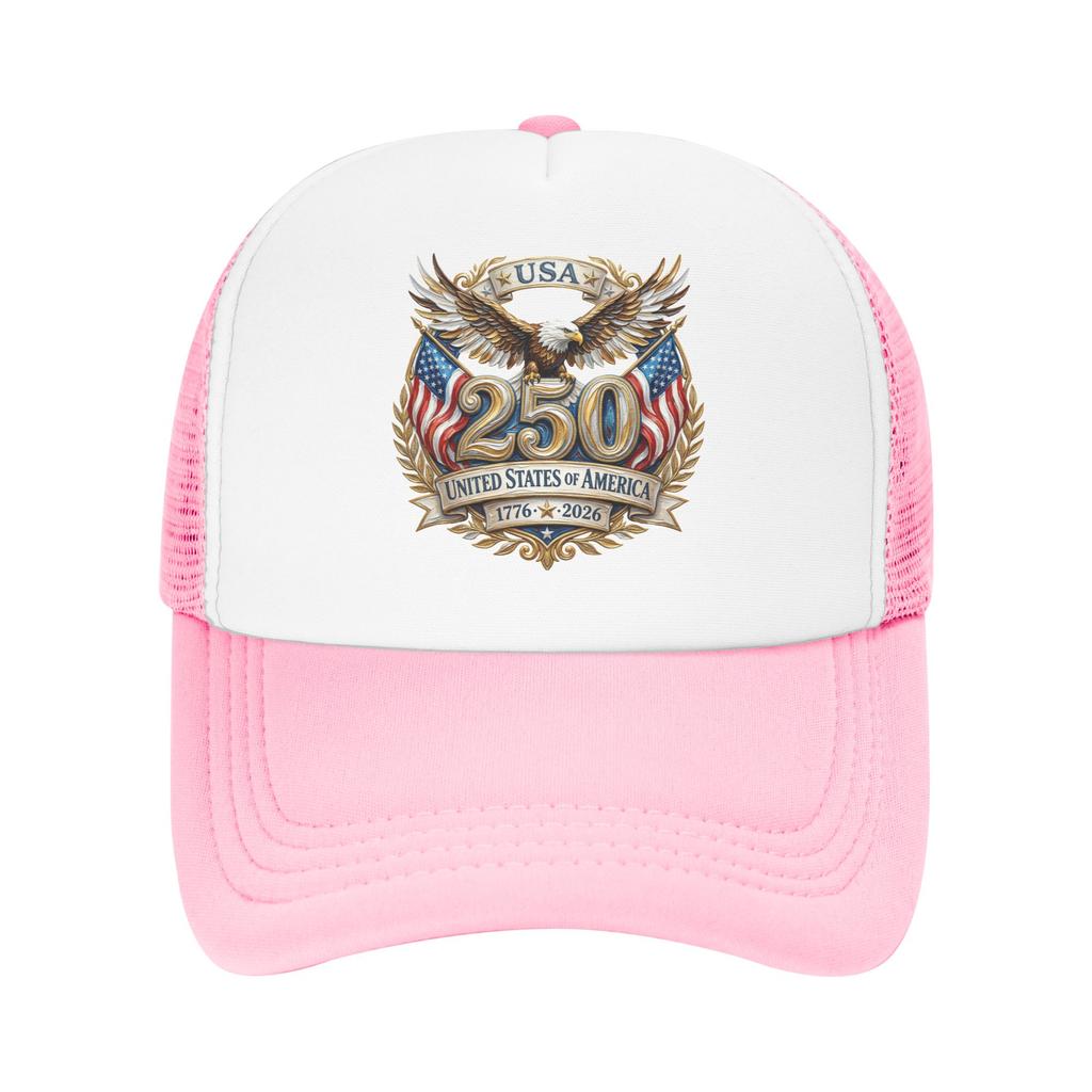 Years of Freedom Eagle Mesh Baseball Caps Unisex Sun Hat Independence Day Dad Hat Adjustable Summer Trucker Caps