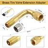 Mudder 2 Pieces 8.25 Inch Flexible Tire Valve Extension Adaptor And 2 Pieces 90 Degree Tyre Valve Extension Adaptor For Universal RV Cars Truck