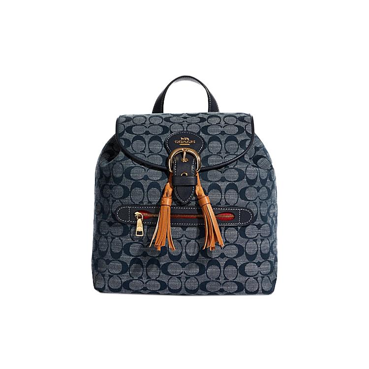 

Новый рюкзак COACH Kleo из парусины и кожи среднего размера женский джинсово-синий C8162-IMDEI 25.4*16.0*27.9CM