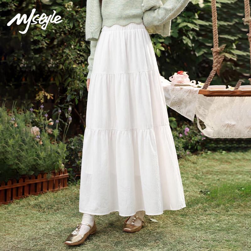 MJ STYLE Women s High-Waist Tiered Cake Skirt F