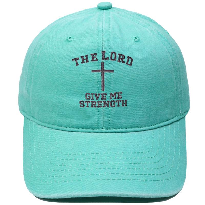 The Lord gave me strength embroidered baseball cap vintage casual visor for men and women