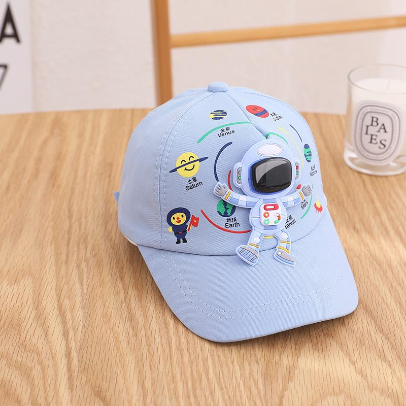 2022 Patru Sezoane Bumbac Desene Animate Astronauti Șapcă Șapcă de Baseball Reglabilă Snapback Pălării pentru Copii Băiat și Fată 05 50cm&1-5 years old albastru