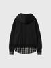 Generalidea Unisex Shirt Layered Zip-Up Hoodie [Black] / Gf1Ujp004