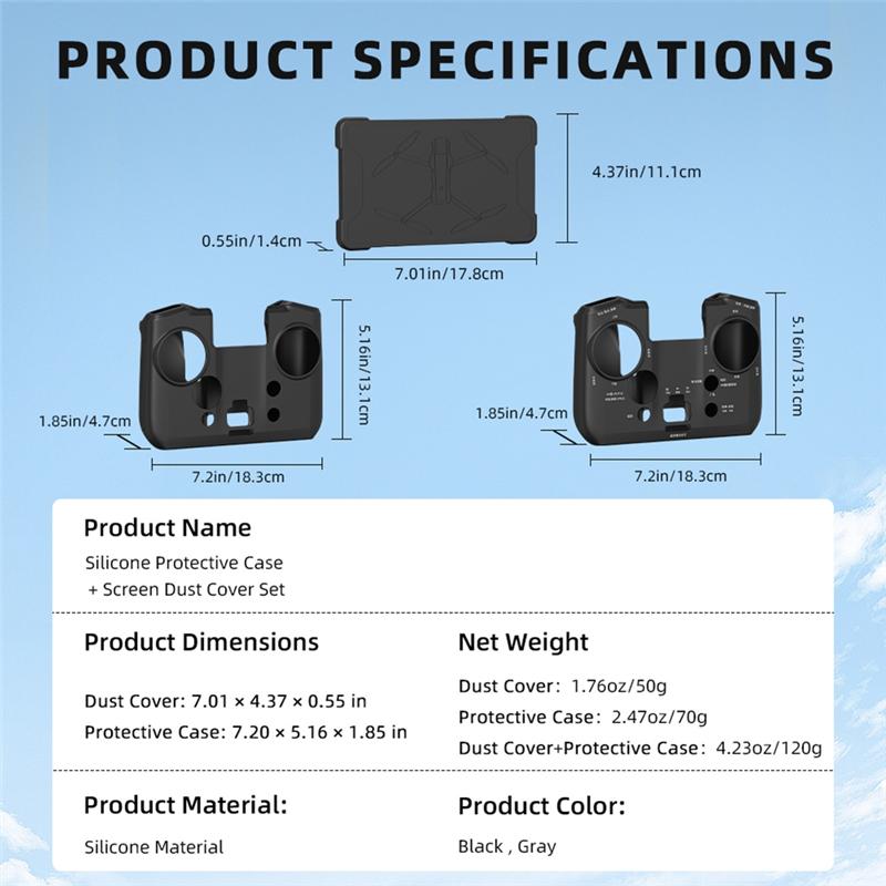 C-Convenient-Silicone For DJI RC PRO 2 Controller Case Protection Cover Screen Protectors Designed For DJI 4 PRO Accessori
