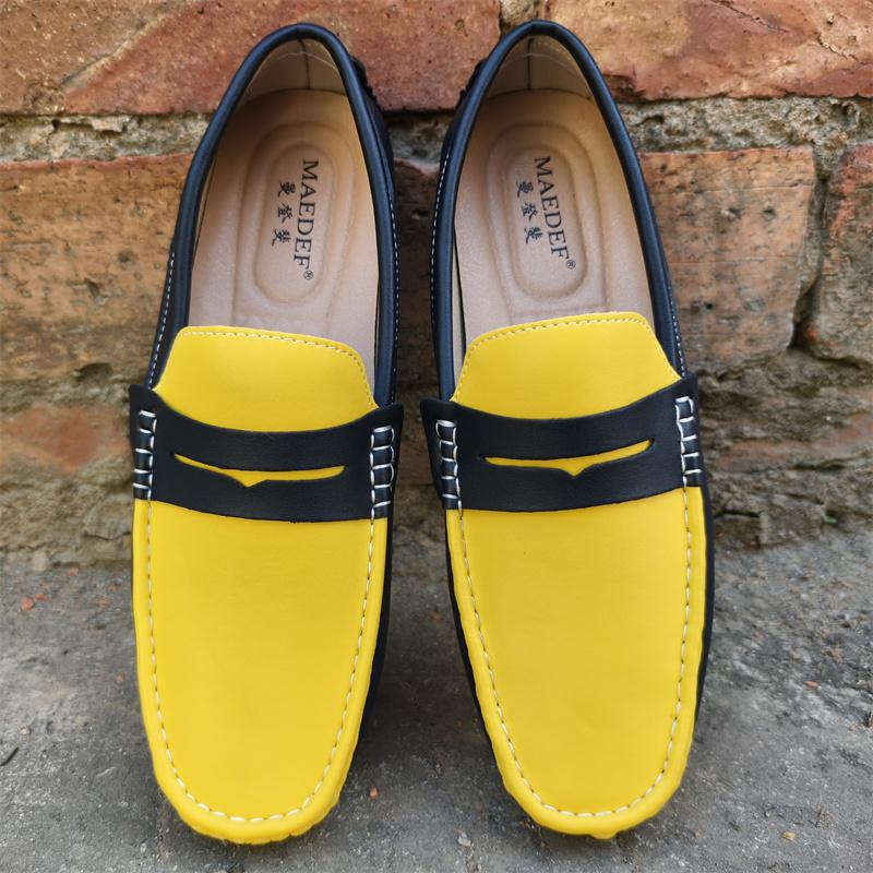 Pánské mokasíny Ručně vyráběné Boty z pravé kůže Ležérní řidičské ploché boty Nazouvací mokasíny Pánské Smíšené barvy Velikost 48 Pánské boty