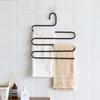 5 Layers S-shaped Pants Hanger Multifunctional Anti-skid Stainless Steel Pants RackWardrobe Storage Scarf Rack lron Pants Rack