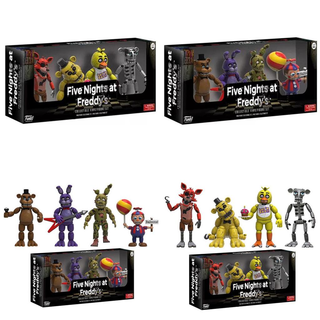 Úžasné 4ks Akční figurky Five Nights At Freddy's Pizza Simulator Pro Ultimátní sbírku