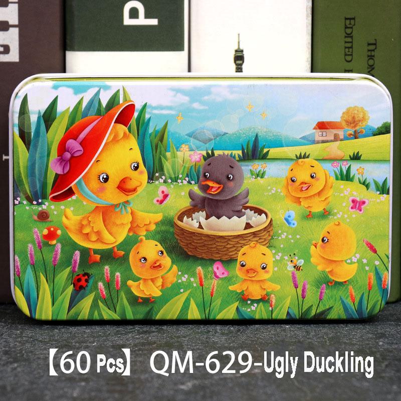 60pcs Wooden Jigsaw Puzzles 3D Cartoon Mermaid/Snow White/Cinderella/Princess/Helicopter/Hot Air Balloon Puzzles for Baby  Kids