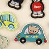 Cartoon Car Bear Embroidery Patch - Self-Adhesive Fabric Label for Clothing Accessories