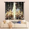 2 pcs   filtering curtains (excluding rods   non-movable   without batteries) Farmhouse Chickens and Rooster (2) for use in