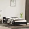 VidaXL Bed Frames with Headboard Slat Base Upholstered Bed Slat Frame Single Bed Adult Bedroom Interior Black 347557
