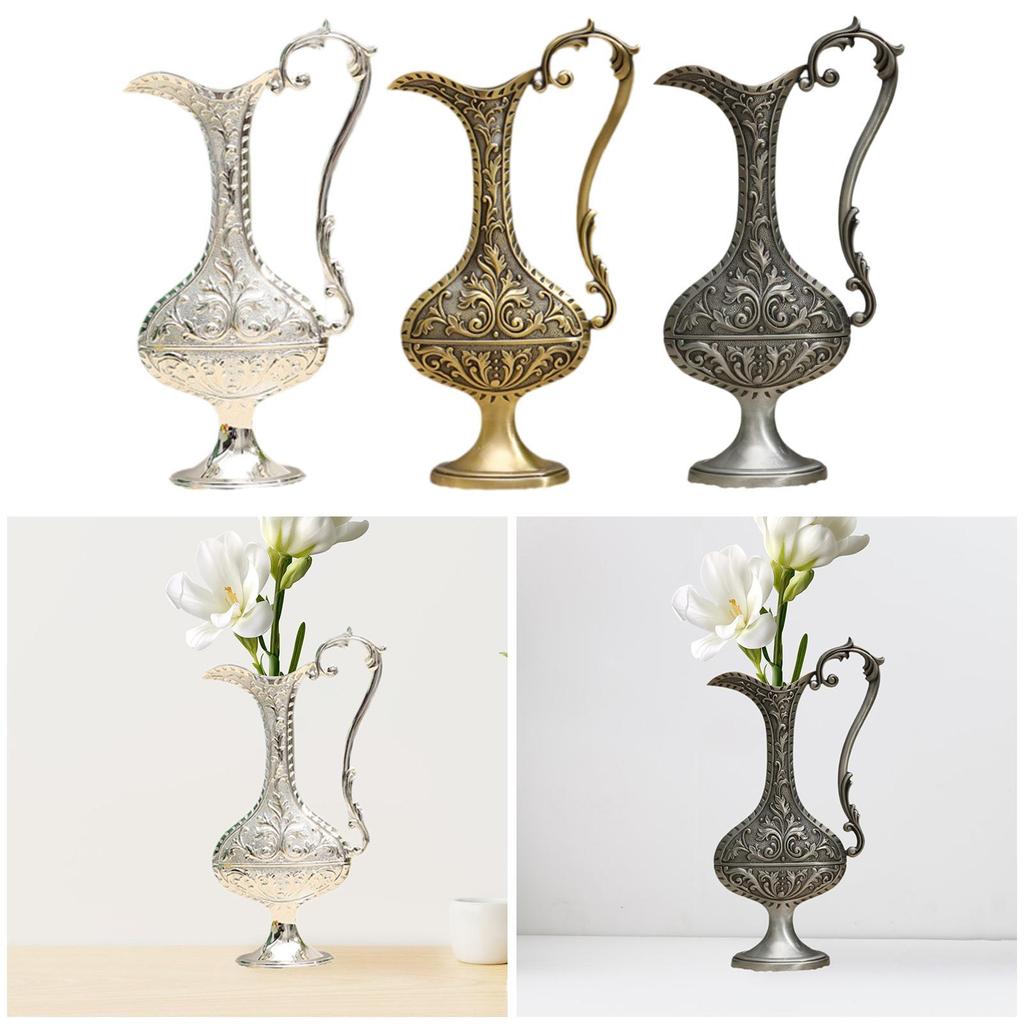 Flower Vase Handle Vase Flower Pot Gift Art Centerpiece Center Vase Desktop Vase for Interior Living Room Housewarming Garden