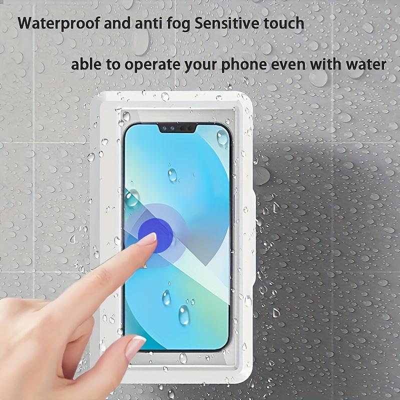 Waterproof shower phone stand, anti-fog high sensitivity shower phone stand, 360 degrees rotatable touch control shower phone case, adjustable Angle