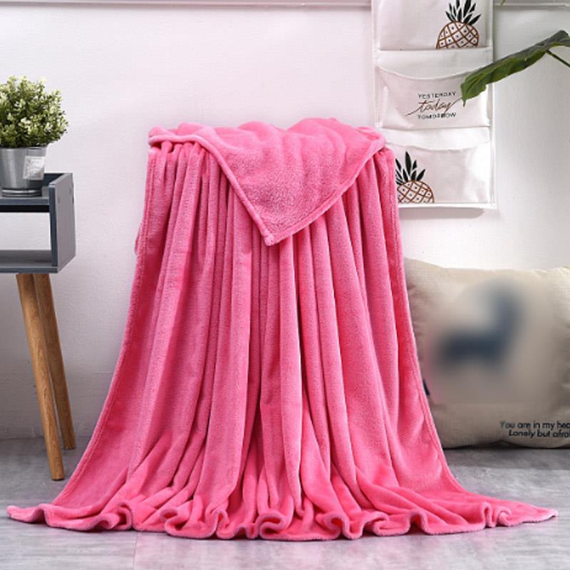 Solid Color Farai Wool Blanket Coral Wool Pet Blanket Cross Border Flannel Blanket Gift Coral Wool
