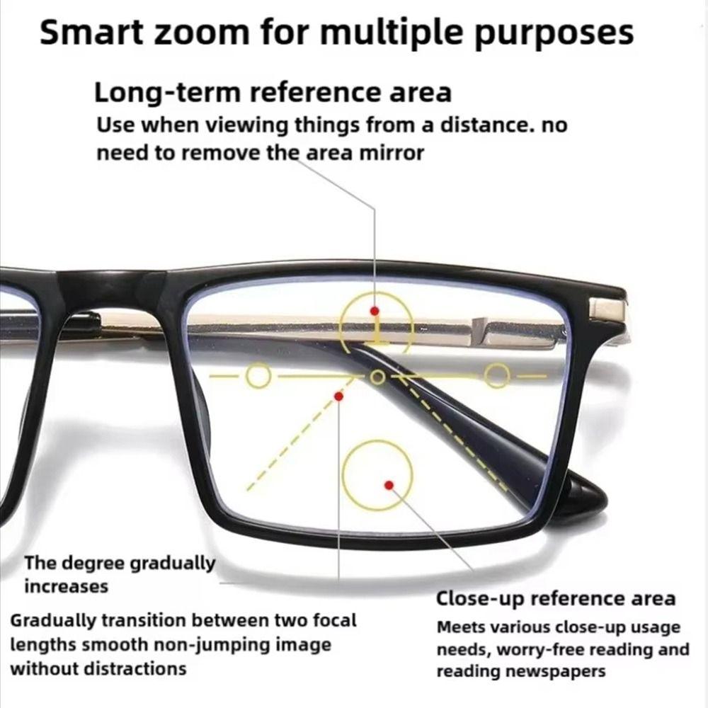 Photochromic Anti-Blue Light Reading Glasses Multifocal Progressive Near Far Presbyopia Eyeglasses Ultralight Eye Protection