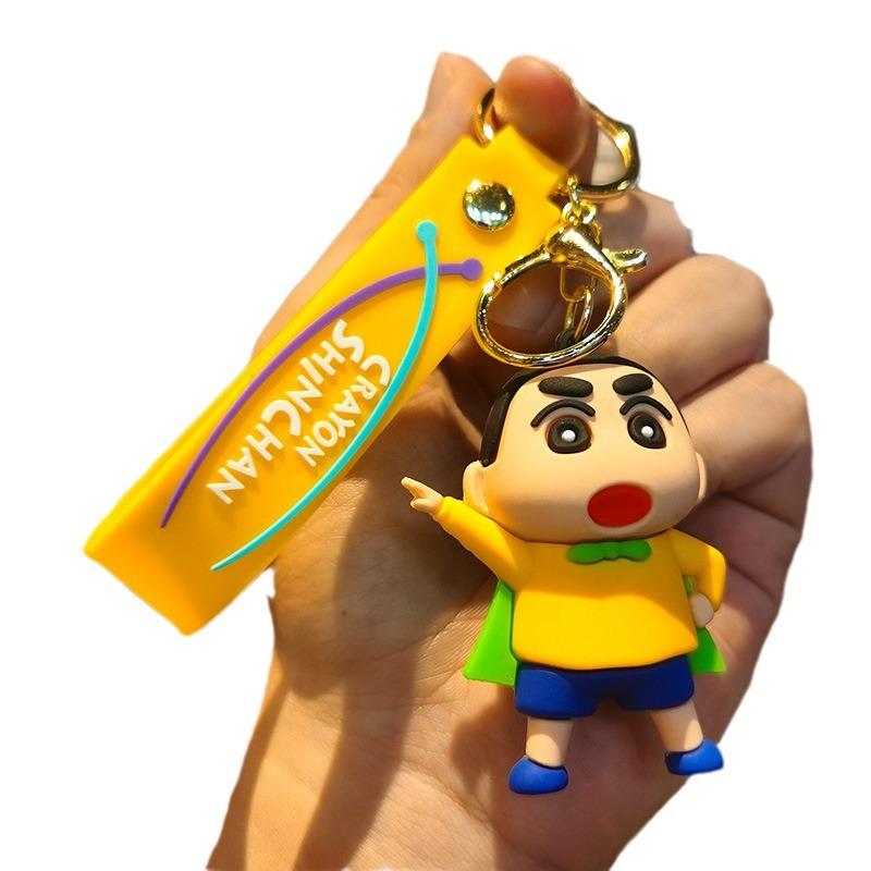 Creative and Cute Cartoon Fashion Toy Crayon Shinchan Keychain Bag Car Keychain Gift Kawaii Cute Personalized Gifts Y2k Fashion