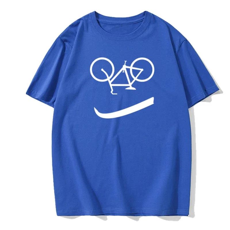Bicycle Reverse Letter Funny Printing Men Women T Shirts Fashion Comfortable Top Regular Sleeve Short Sleeve Large Size Tshirts