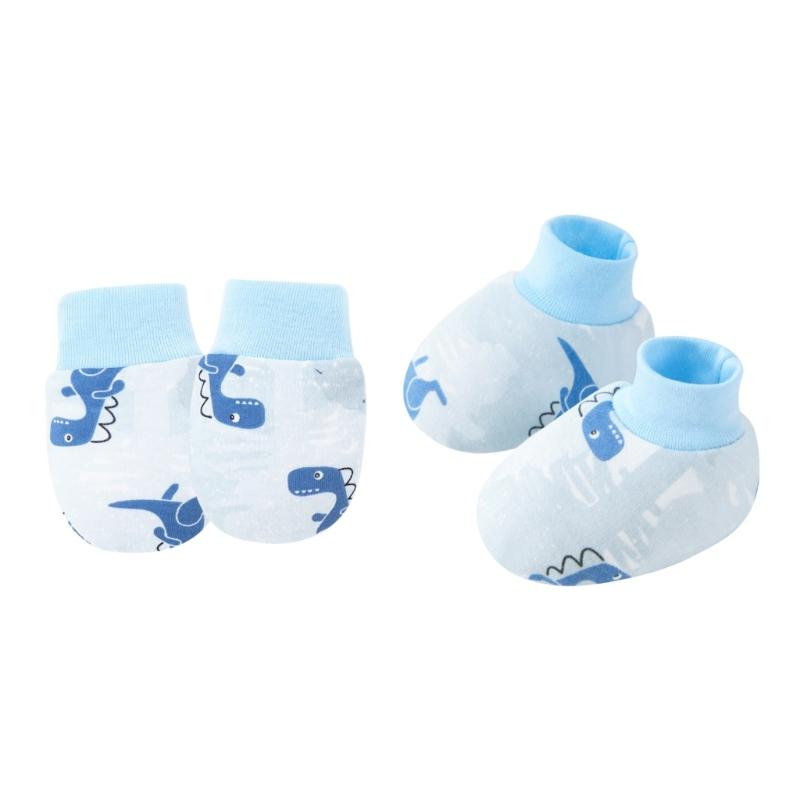 Set of 1 Infant Cotton Mittens Anti Scratch Hand Cover Soft Breathable Warm Gloves & Socks for 0-6M Boys Girls