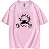 New Anime Spell Battle Peripheral Childrens Tshirt Pure Cotton Printed Parentchild Casual Breathable Short Sleeved Shirt