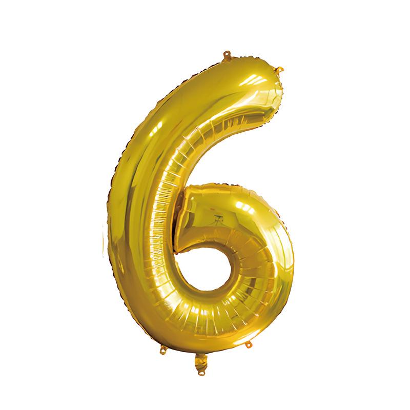 32-Inch Body Shaping Numeric Balloons - Gold & Silver, Floating Birthday & Celebration Decor
