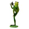 Yoga Frog Statue Cartoon Couple Frog Figurine Resin Sports Frog Sculpture Home Office Desktop Decoration Ornament
